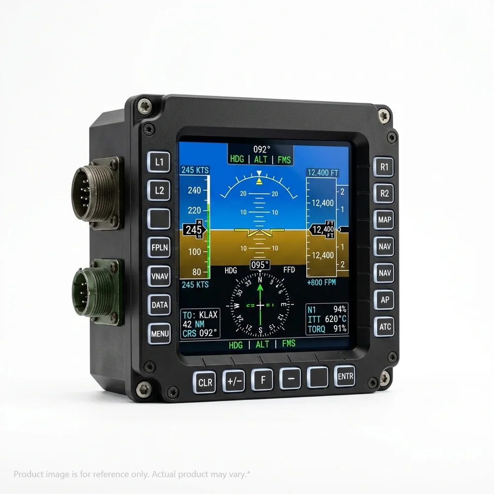 Aviation flight deck primary cockpit display monitor panel MFD
