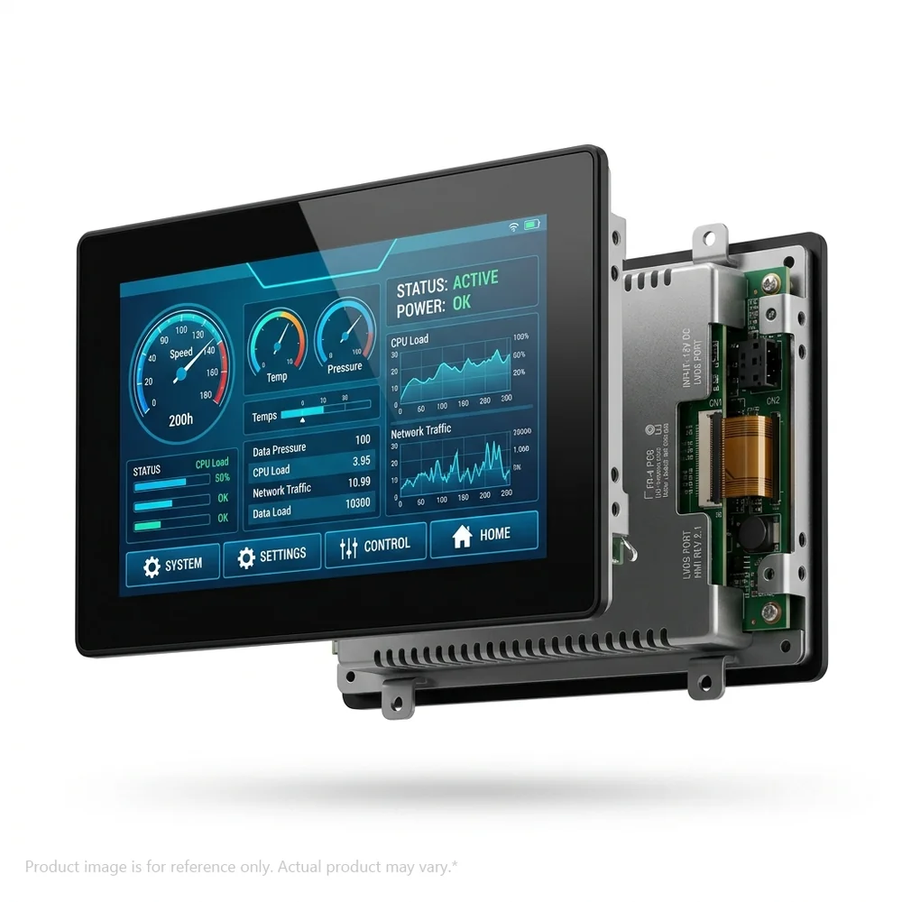 Thin embedded LCD display module with flexible flat cable connector