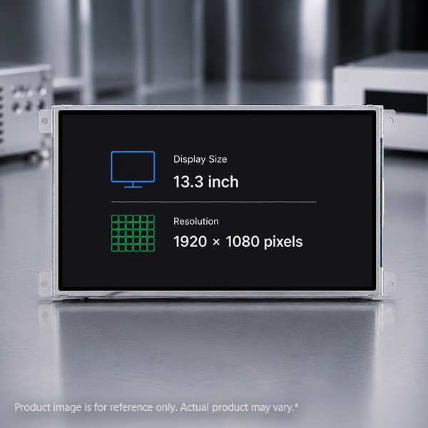 13.3-Inch Capacitive Touch LCD Module with Optical Bonding (Front Mount)