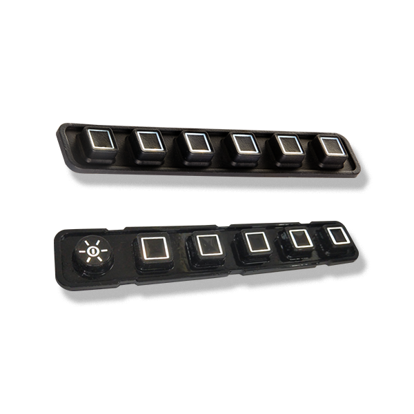 Illuminated Silicone Rubber Menu Keypad (Bottom, Left & Right Variants)