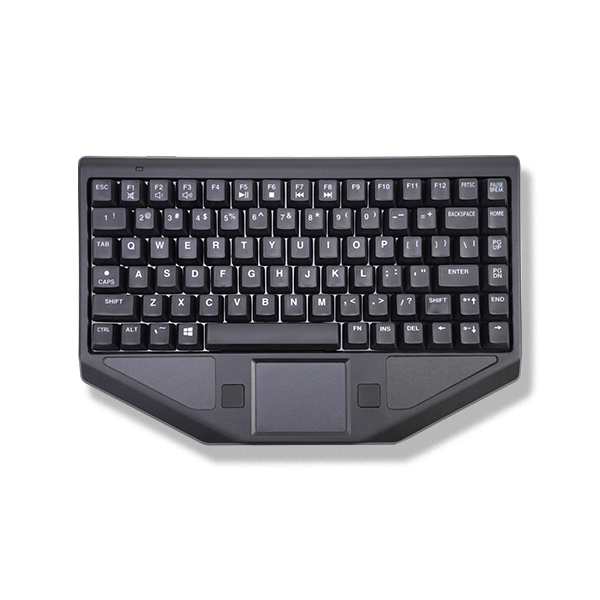Long-Travel Rugged PC-Compatible Keyboard with Touchpad