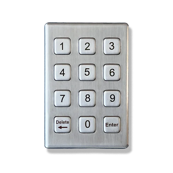 Metallic 3x4 Industrial Keypad (12 Keys)