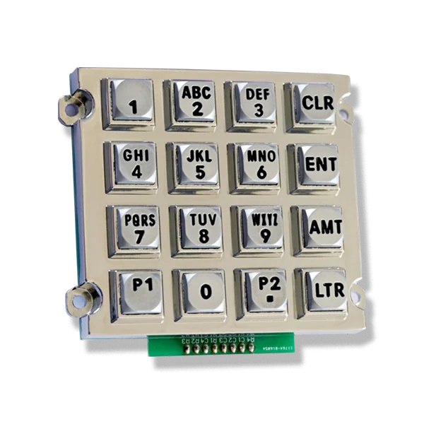 16-Key Vandal-Resistant Zinc Alloy Keypad (1000 Series)