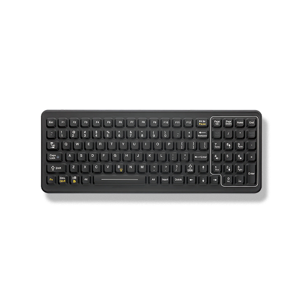 MIL KEY L383W153K101 IP68 Rugged Panel-Mount Backlit Keyboard