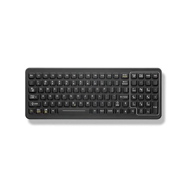 MIL KEY L383W153K101 IP68 Rugged Panel-Mount Backlit Keyboard